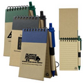 Recycled Jotter Notepad Notebook w/ Recycled Paper Pen